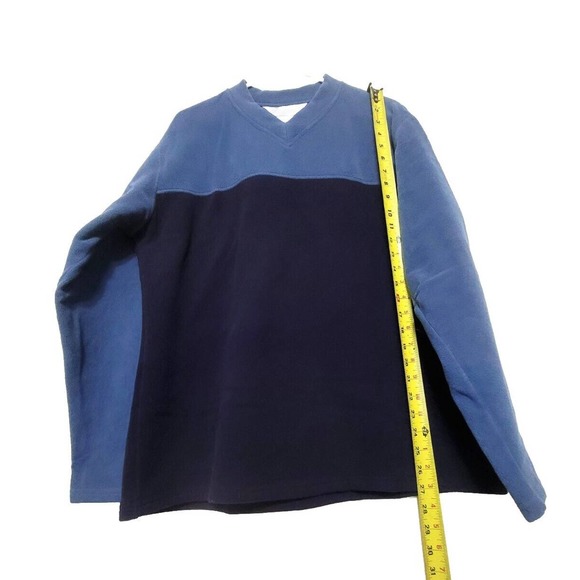 Columbia Blue Omni Therm Stretch V-Neck Sweater Womens Size L Outdoors Hiking - Picture 5 of 6
